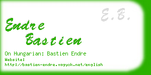 endre bastien business card